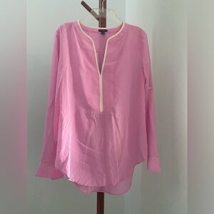 Ann Taylor Pink Silk Blouse